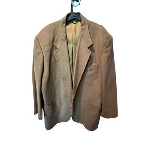 Brooke & Deane Blazer Sport Coat Brown‎ Two Button Classic Fit Mens 50R